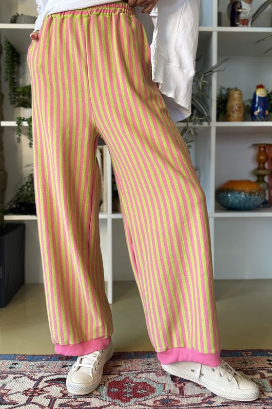 Sunday Morning Demi Bloom Pant Peony Pink / Lime Green